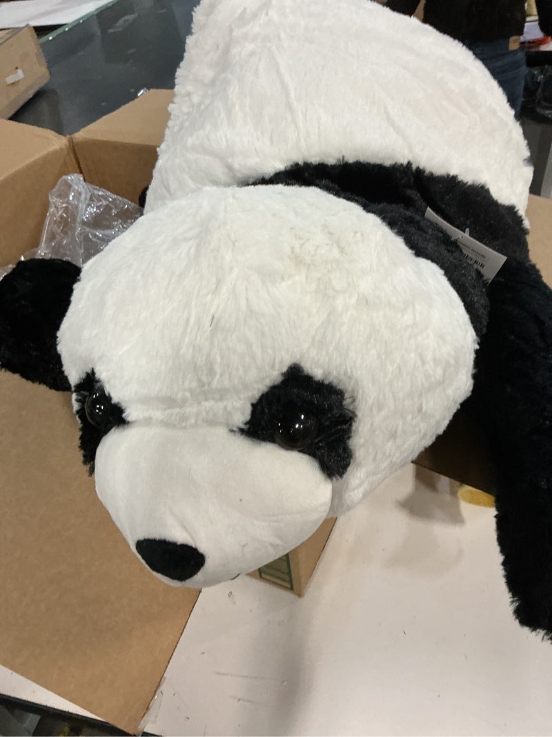Condition photo showing Good Condition for extra large stuffed teddy bear hugging toy giant sleeping plush body pillow for kids, ideal for bedroom bed, big brown fluffy and soft for boys girl (panda)
