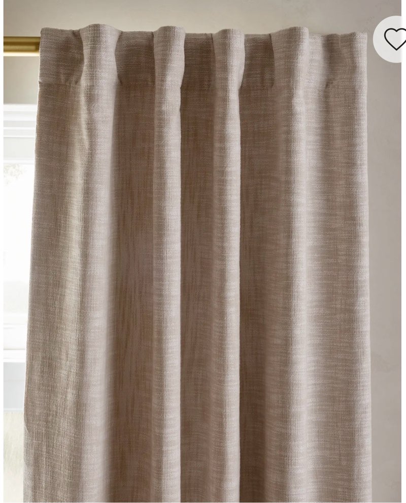 quince textured cotton room darkening curtain ( 48’ * 96’ inch) 1 panel