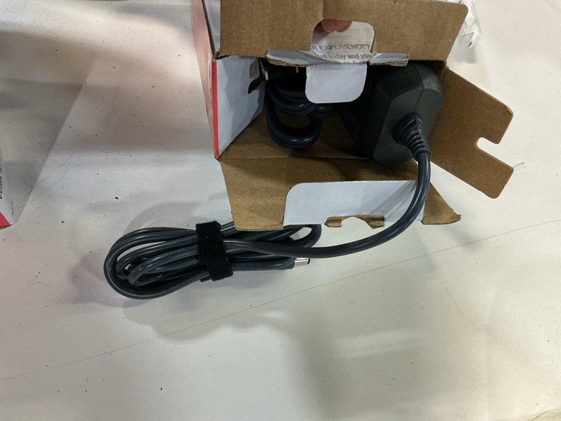 Condition photo showing As Is for onn 90w laptop charger with 10 interchangeable tips  10 ft power cord for hp  dell  lenovo  laptop