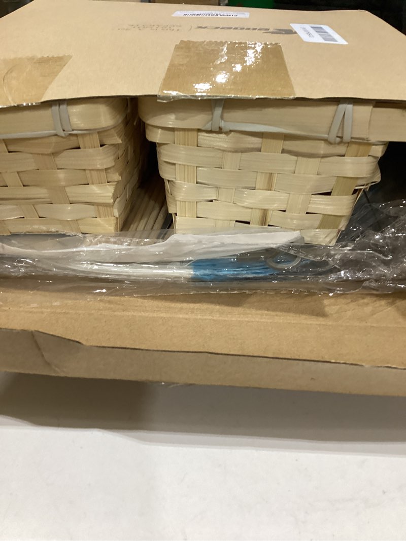 Meooeck 4 Sets Hot Air Balloon Table Centerpieces 11.8'' Paper Lanterns Woven Baskets with Sticks fo