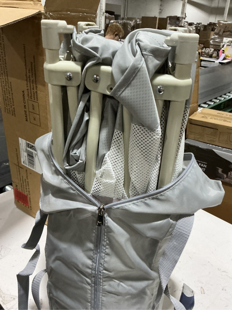 Condition photo showing Good Condition for babelio foldable baby playpen with mat, 46" × 46" portable playard for babies and toddlers, parents' picks awards winner, indoor & outdoor kids safety play pen area, travel fence, grey grey with mat 46*46*26