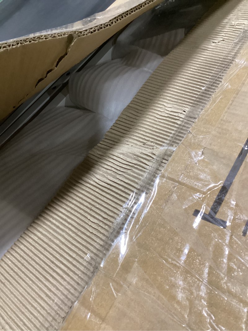 Condition photo showing New/Like New for Huuger 63 x 24 inch Desk with Power Outlets & USB-C, Deeper & Thicker Desktop, Robust Metal Tubes, Computer Desk, Heavy Duty Office Desk, Work Gaming Desk, for Home Office, White White 63*24 inch