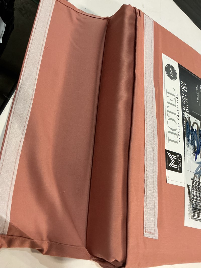 Condition photo showing As Is for (similar)jcrown premium hotel style bed sheets – rich and soft hand, breathable, and cooling – resistant to wrinkle, shrinkage, fade, and stain – easy care (spice, cal king)