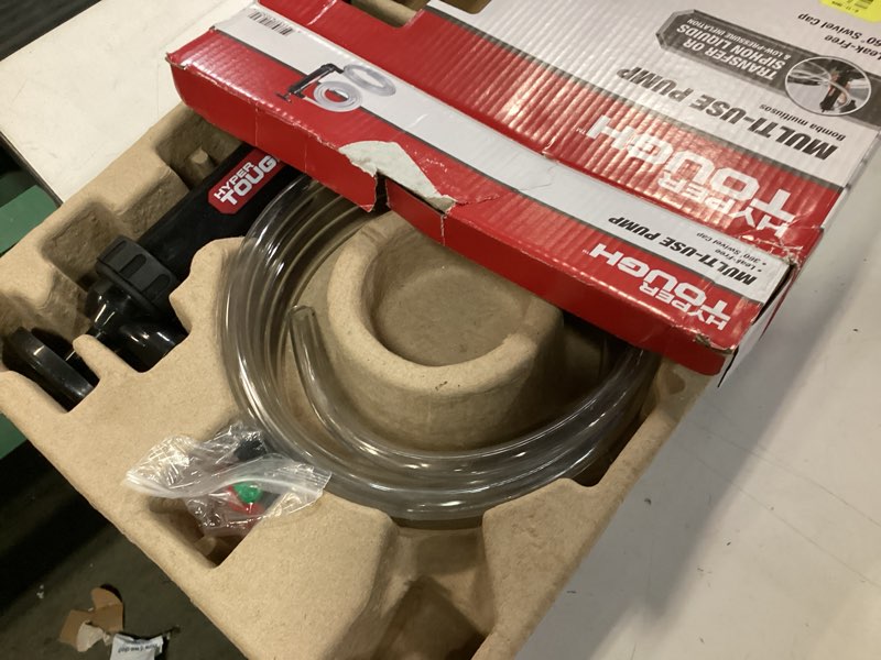 Condition photo showing As Is for hyper tough multi-use hand pump