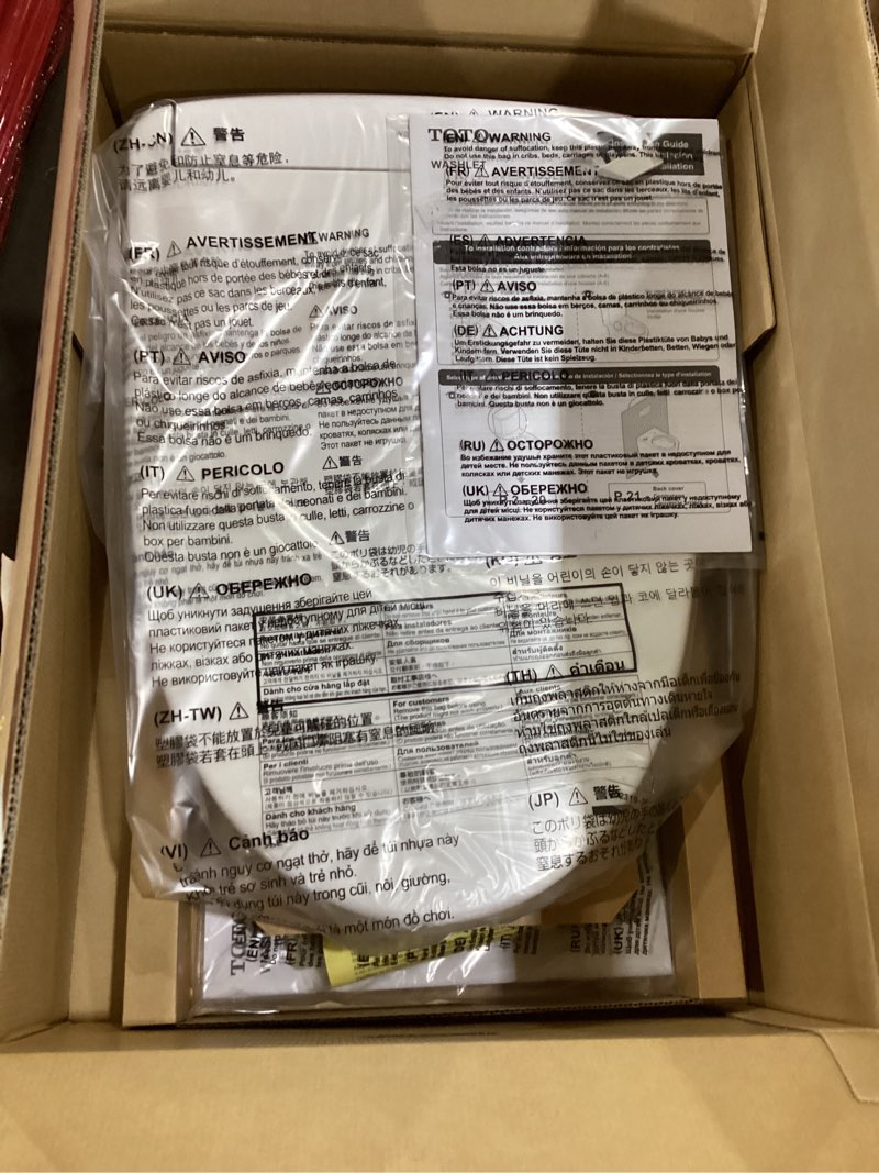 Condition photo showing New/Like New for TOTO WASHLET S5 Electronic Bidet Toilet Seat with Instantaneous Water Heating, PREMIST and EWATER+ Wand Cleaning, Elongated, Cotton White - SW3446#01 Cotton White Elongated Contemporary Lid