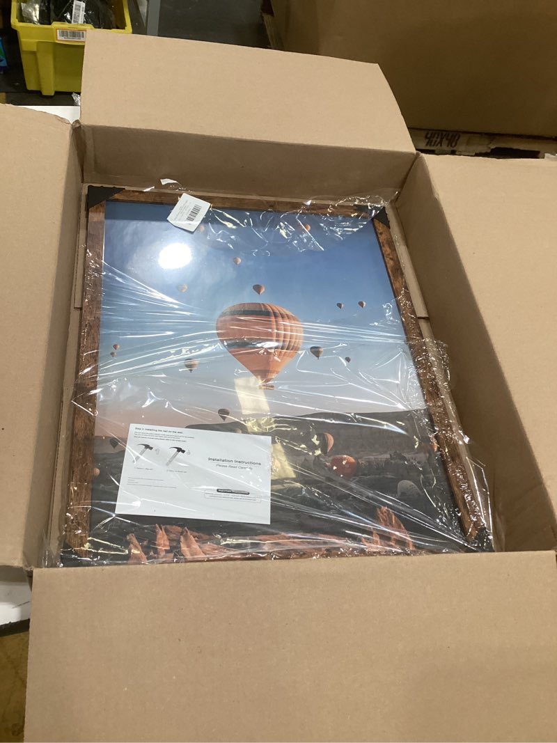 Condition photo showing Good Condition for 15x20 picture frame deep brown for wall hanging, wood 15 x 20 frame poster photo frame for wall horizontally or vertically, deep brown, 1 pack 1 15x20 inch