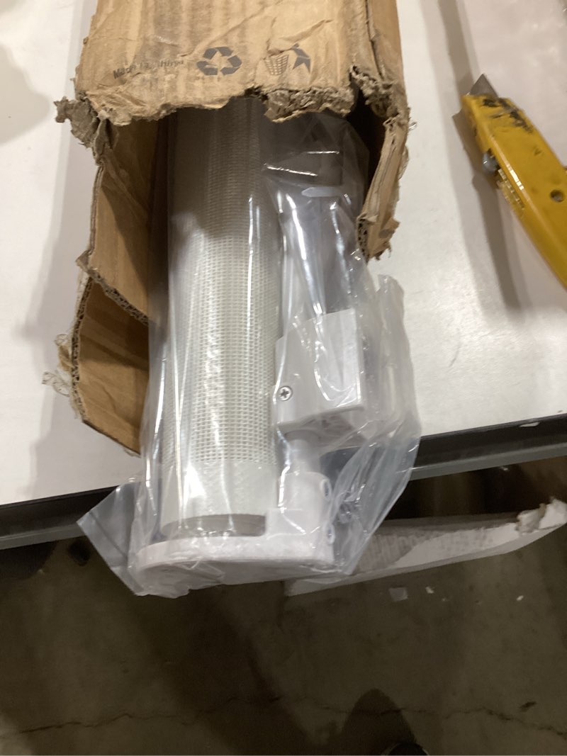 Condition photo showing Good Condition for 50 inch retractable baby gates 34 inch tall, retractable gate with reinforced strip design to prevent crawling through, retractable dog gate for stairs, doorways, hallways white 34" tall x 50" wide