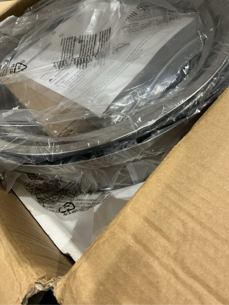 Condition photo showing Good Condition for 20 inch smokeless fire pit with removable ash pan, fire pits for outside wood burning, portable bonfire outdoor firepit, bag & poker included, stainless steel (silvery- with legs-fire pit)