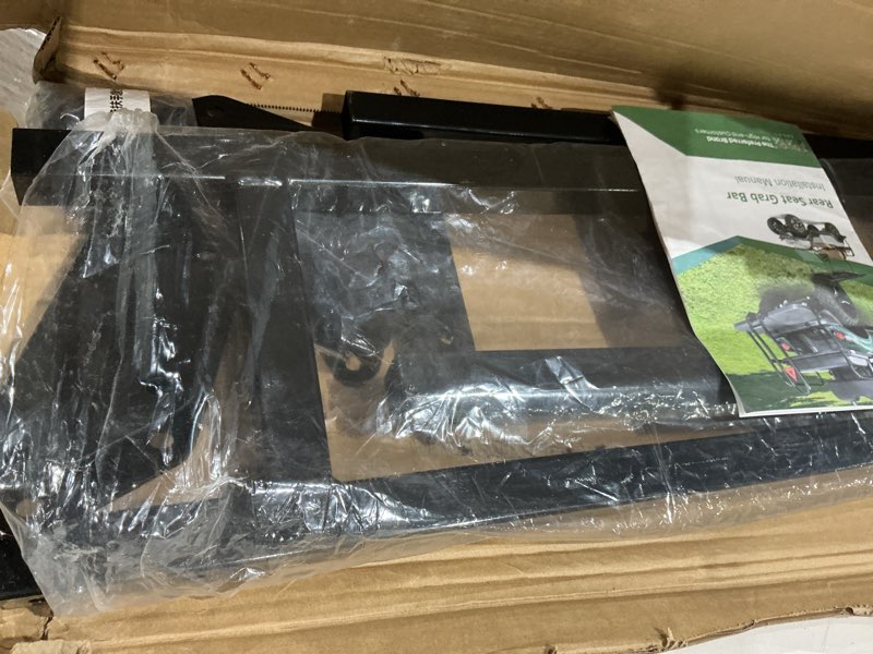 Condition photo showing As Is for 10l0l universal golf cart rear seat safety grab bar fits for club car ezgo, upgrade heavy duty rear seat hand rail grab bar to keep safety
