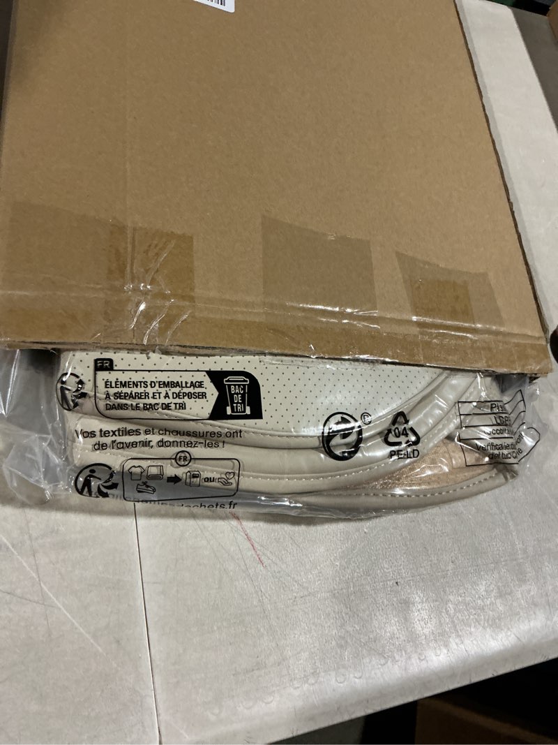 Condition photo showing Good Condition for car seat covers, premium perforated napa leather, semi universal fit, front seat with storage bag, full set for suv truck sedan (light beige, front row single seat) light beige front row single seat