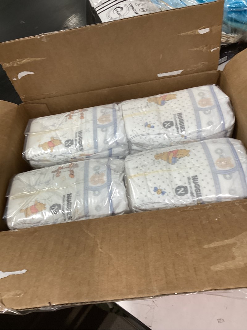 Condition photo showing New/Like New for huggies size newborn diapers, little snugglers baby diapers, size newborn (up to 10 lbs), 84 count, packaging may vary newborn 84