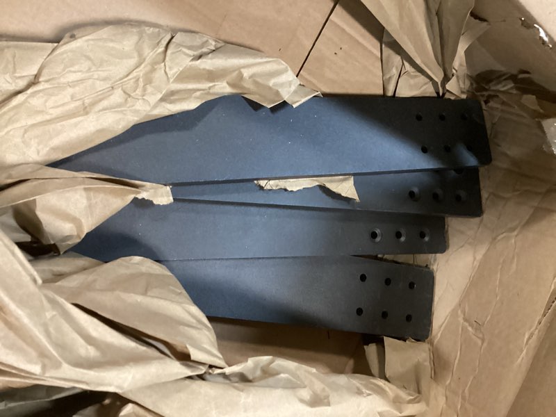 Condition photo showing As Is for Hidden Granite Countertop Support Brackets 4 Pack 18" L x 2.5" W,3/8" Thick Heavy Duty Counter top Brackets,Flat Black Wall Mount Support Countertop Overhang Support for Quartz, Wood, Concrete,Island 18inch 4pack