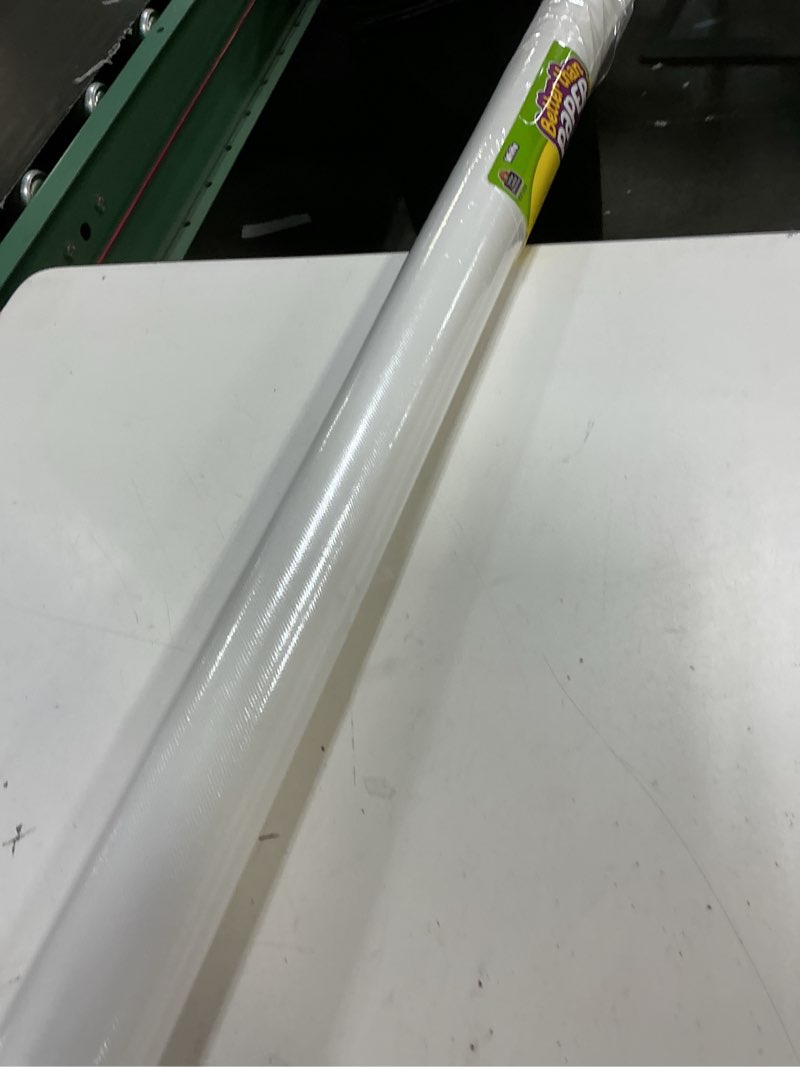 Condition photo showing Good Condition for teacher created resources white better than paper bulletin board roll (tcr77373) bulletin boards