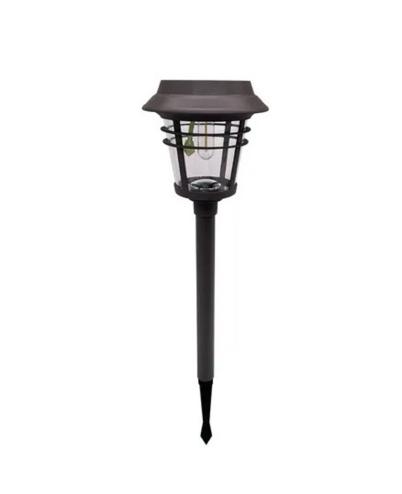  harbor breeze round metal & glass filament solar path light | rs471ma-b15c-bk-t9 (pack of 2) 