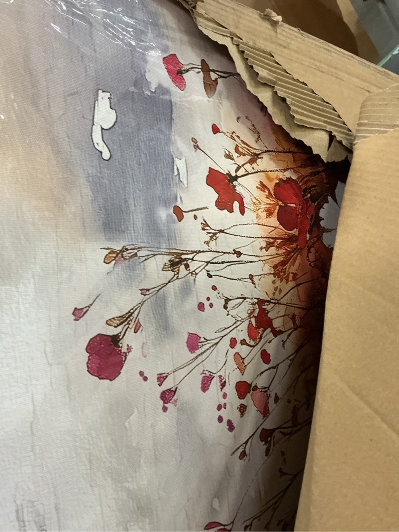 Condition photo showing Good Condition for XIGUANGART Wildflowers Plants Painting Artwork Large Wall Art Canvas Prints Colorful Flowers Scenery Farmhouse Pictures Wall Decor for Living Room Kitchen Dining Room Bedroom Office Ready To Hang 60"L x 30"W Flower Painting