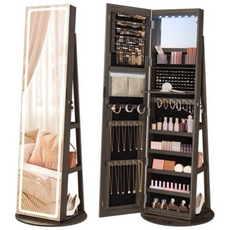 Jewelry Armoire with Mirror