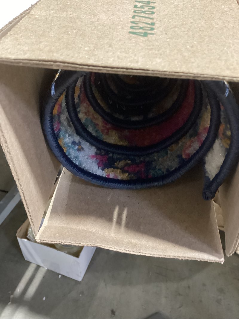 Condition photo showing Good Condition for Handmade Area Rug Aubusson Design, Luxury Wool Crafted Non- Slip Bedroom Rug, Dining Room, Hallway Entryway Carpet, Woolen for Accent (Blue c1, 9 X 12 Feet) Blue C1 9 X 12 Feet