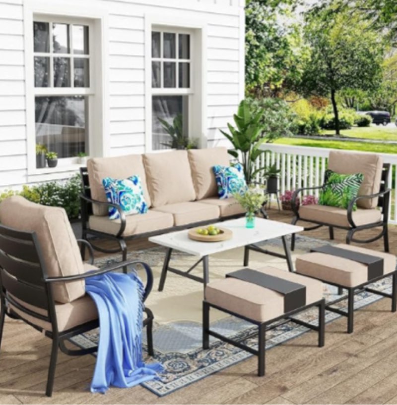 Single Chairs,Ottoman and & 1 Coffee Table