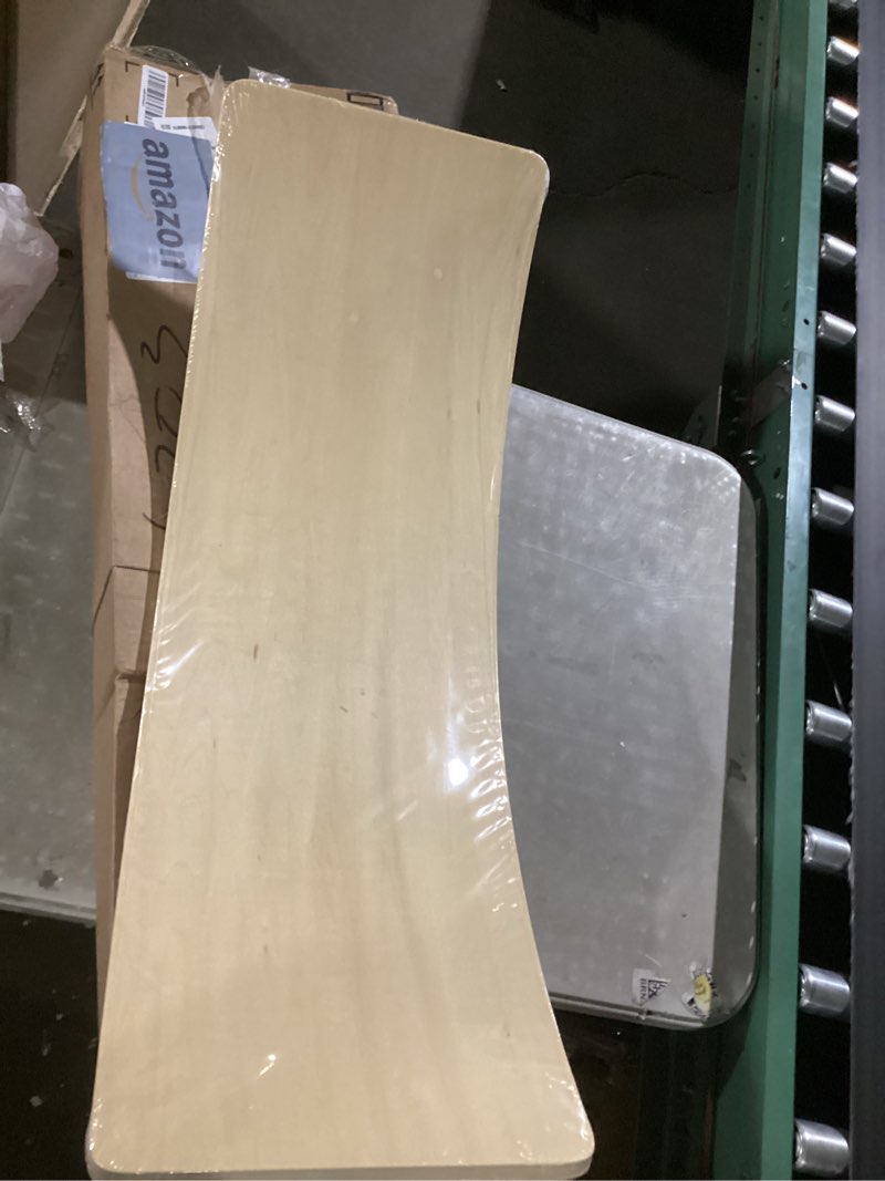 Condition photo showing New/Like New for gentle monster wobble balance board, wooden montessori toy rocker board natural wood kids toddler open ended learning toy yoga curvy board for adult office classroom christmas gifts