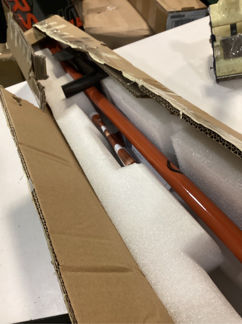 Condition photo showing As Is for heavy-duty tree puller and stump puller tool, 100% high-strength manganese steel uproot tool for sapling & root removal, extracts 1/4" to 1-1/4" woody stems & invasive trees