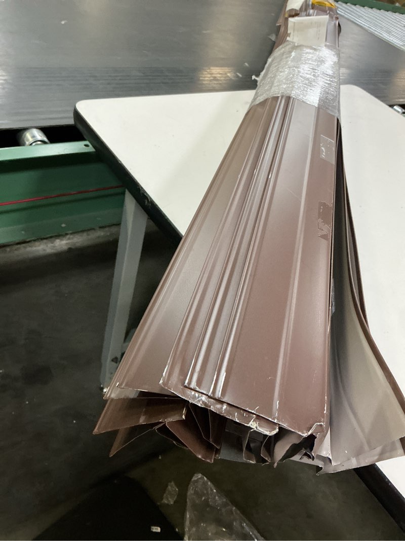 Condition photo showing As Is for amerimax drip edge 2.35-in x 10-ft brown aluminum aluminum drip edge