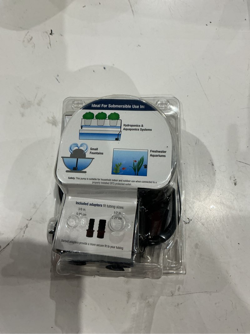 Condition photo showing As Is for pond boss hydroponic pump 155 -gph submersible corded electric pond pump