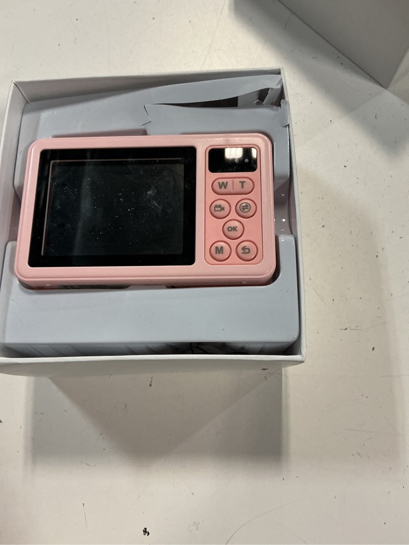 Condition photo showing As Is for mafiti underwater camera 10ft waterproof camera snorkeling, compact floatable digital camera for kids teenagers adults, surfing swimming and kayaking,pink