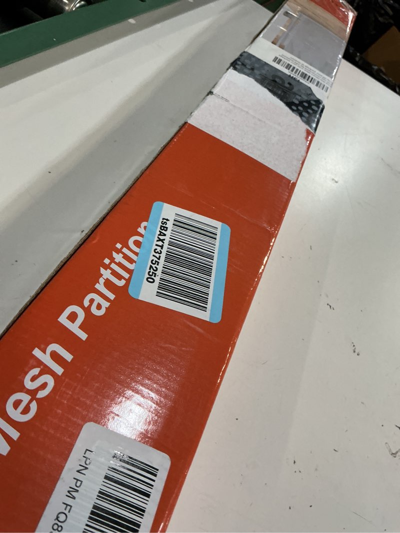 Condition photo showing Good Condition for reinforced 55" wide retractable dog gate with support rods, 33" tall retractable baby gate for dogs, no sag and wrinkle mesh child gates for doorways, indoor pet barrier stair gates for kids, gray gray 33" tall x 55" wide? with reinforced bar ?