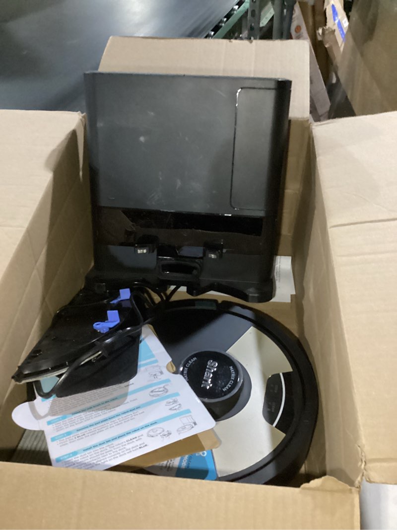 Condition photo showing As Is for Shark Robot Vacuum & Mop Combo, Powerful Suction, Matrix Plus, 60-Day Debris Capacity, HEPA Bagless Self Empty Base, Sonic Mopping, Home Mapping for Pet Hair - Carpets & Hardfloor, AV2610WA Wet and Dry Self-Empty (Gold/Black)