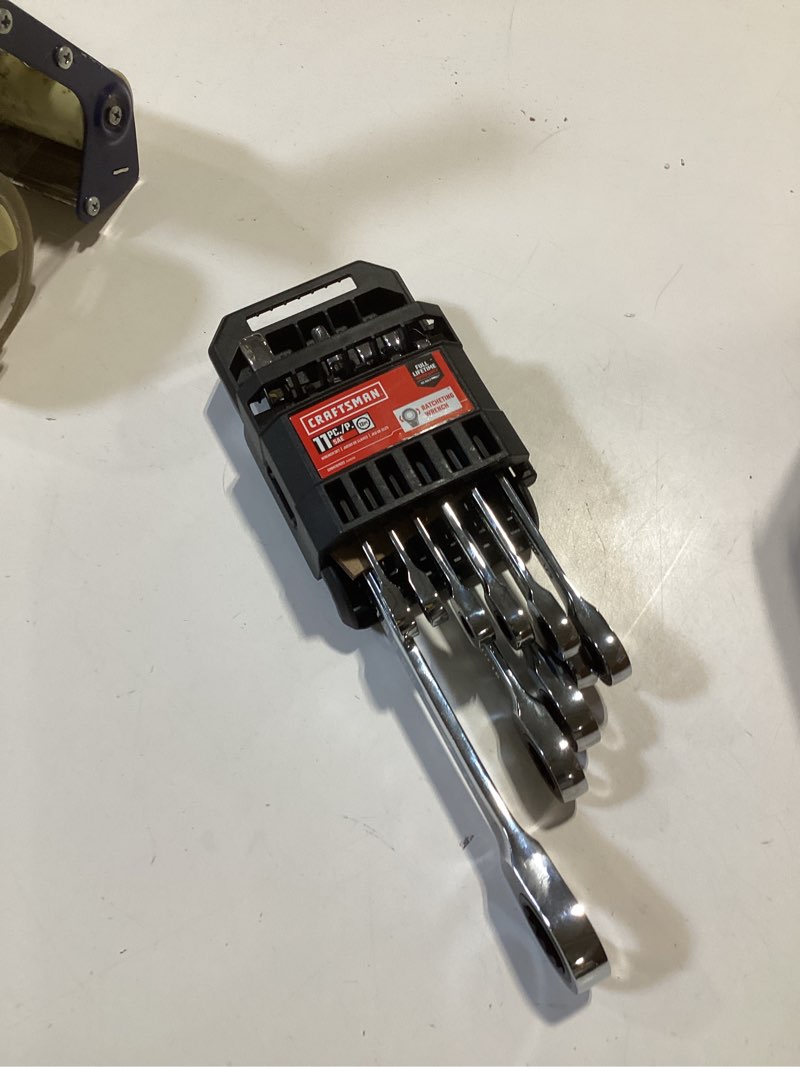 Condition photo showing As Is for craftsman 11 -piece set metric ratchet wrench