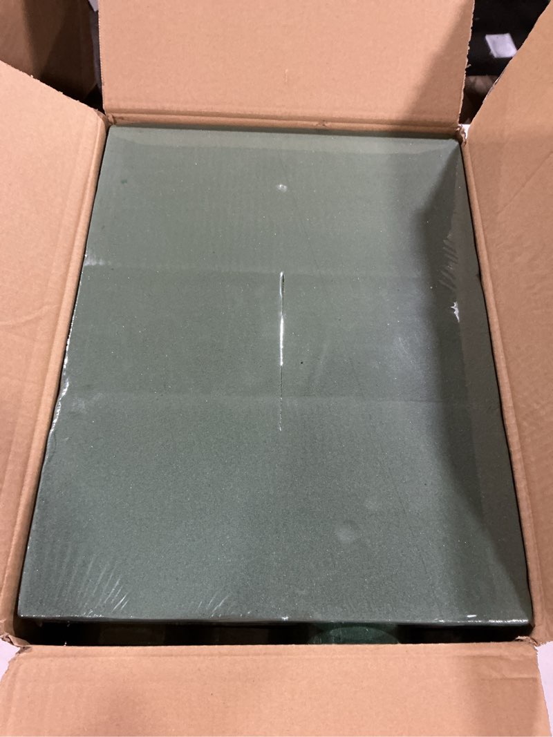 Condition photo showing Good Condition for elcoho 2 pack large floral foam base 15.7"l x 11.8"w x 2.4"h floral foam block with 4 floral tape wet dry floral foam brick for home wedding centerpieces fresh or artificial flowers diy arts crafts