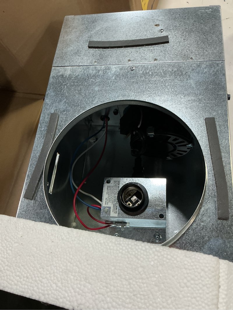 Condition photo showing As Is for broan-nutone 70 cfm 1.5 sones bathroom ventilation fan and light combination