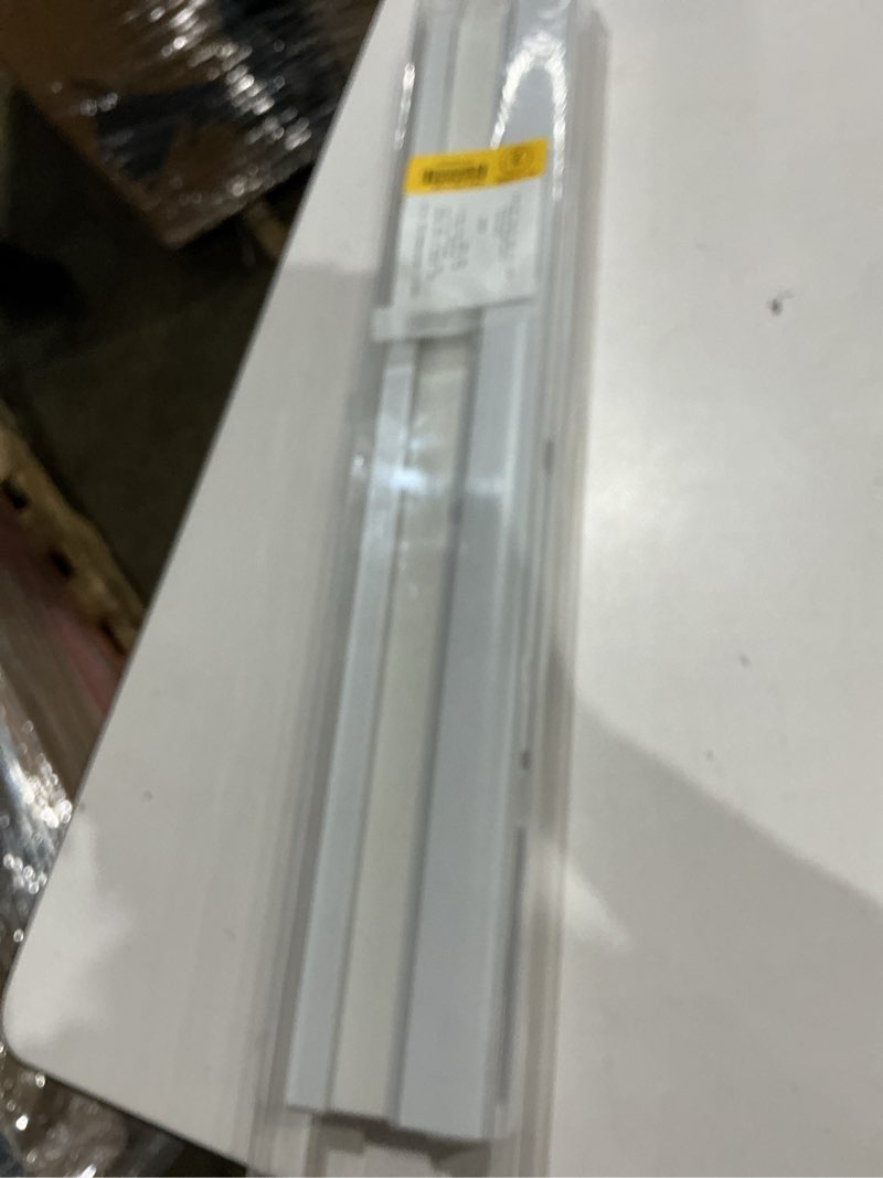 Condition photo showing As Is for allen + roth top down bottom up 23-in x 72-in white light filtering cordless top-down/bottom-...