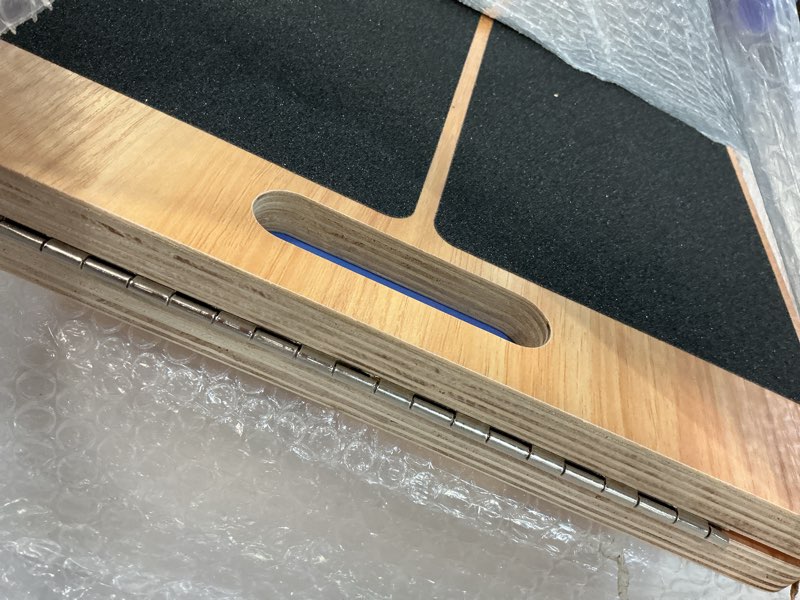Condition photo showing Good Condition for strongtek 13” wide portable wooden slant board, 5-level incline (15°-35°), lower grip handle, beginner & rehab friendly, non-slip surface for calf stretching, squats, physical therapy