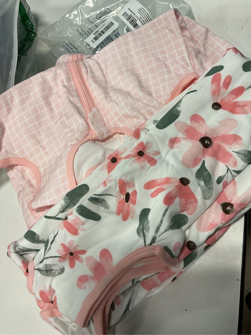 Condition photo showing New/Like New for yoofoss baby sleep sack 0-6 months tog 1.0 baby wearable blanket, 2 pack 100% organic cotton infant toddler sleeping sack 2-way zipper lightweight sleep sack 1.0 tog-pink flowers small