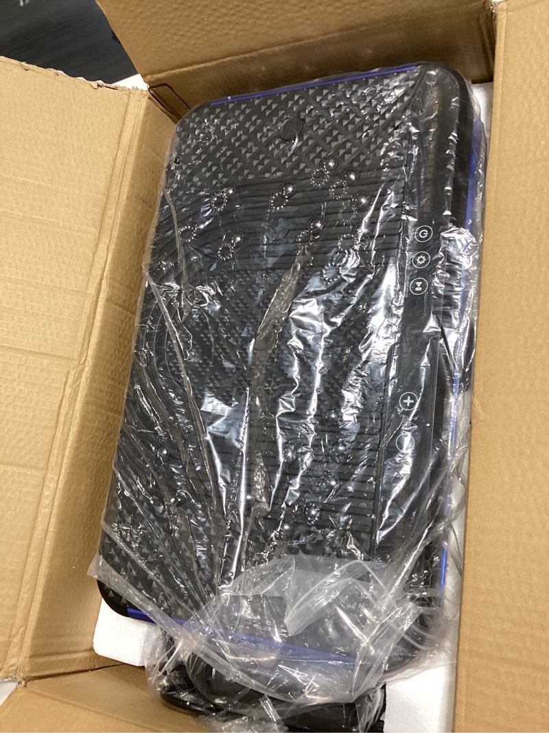 Condition photo showing New/Like New for axv vibration plate fitness platform exercise machine vibrating shaking full body shaker workout vibrate stand shake board sport gym for weight loss fat burner for women men round-silver