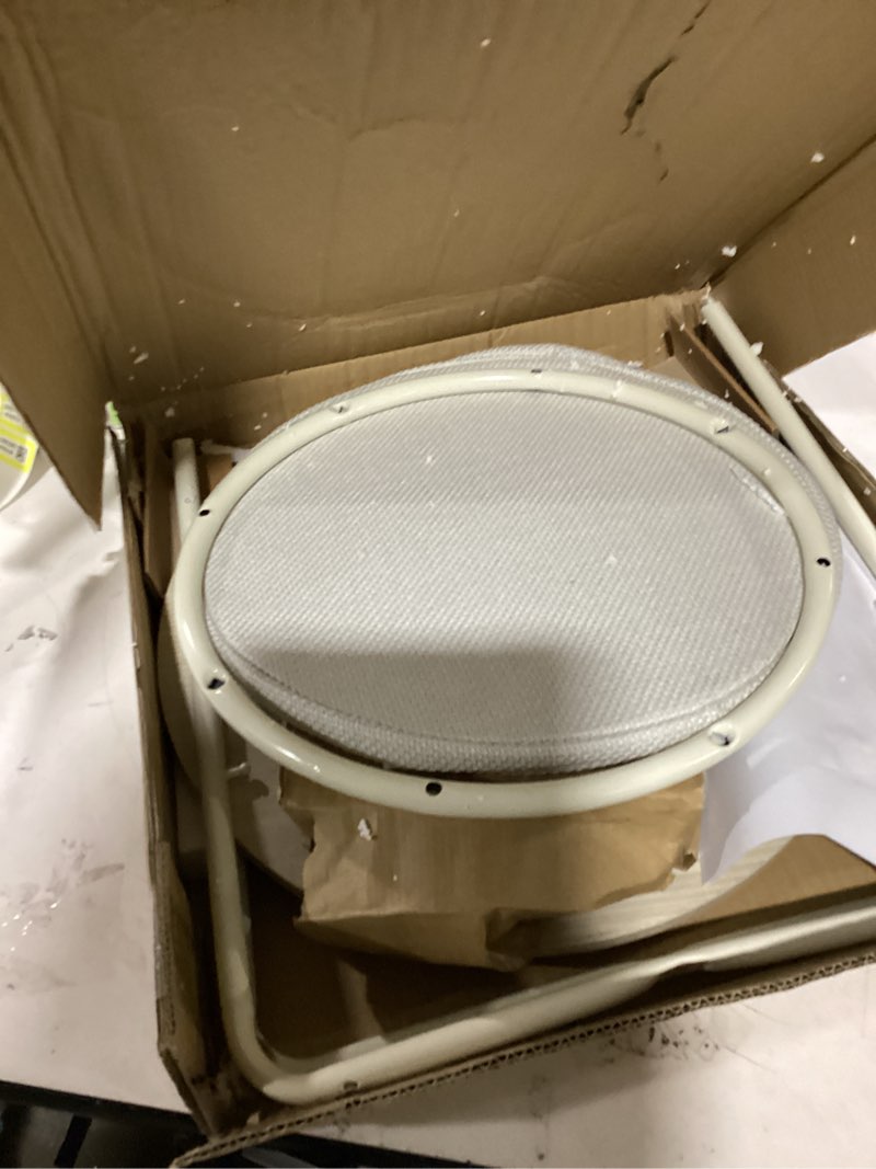 Condition photo showing Good Condition for VASAGLE LILEA Collection - Side Table with Charging Station, Round End Table with Fabric Basket, Nightstand with USB Ports, for Living Room, Bedroom, Modern, Cream White ULET228N01 Cream White Without LED light