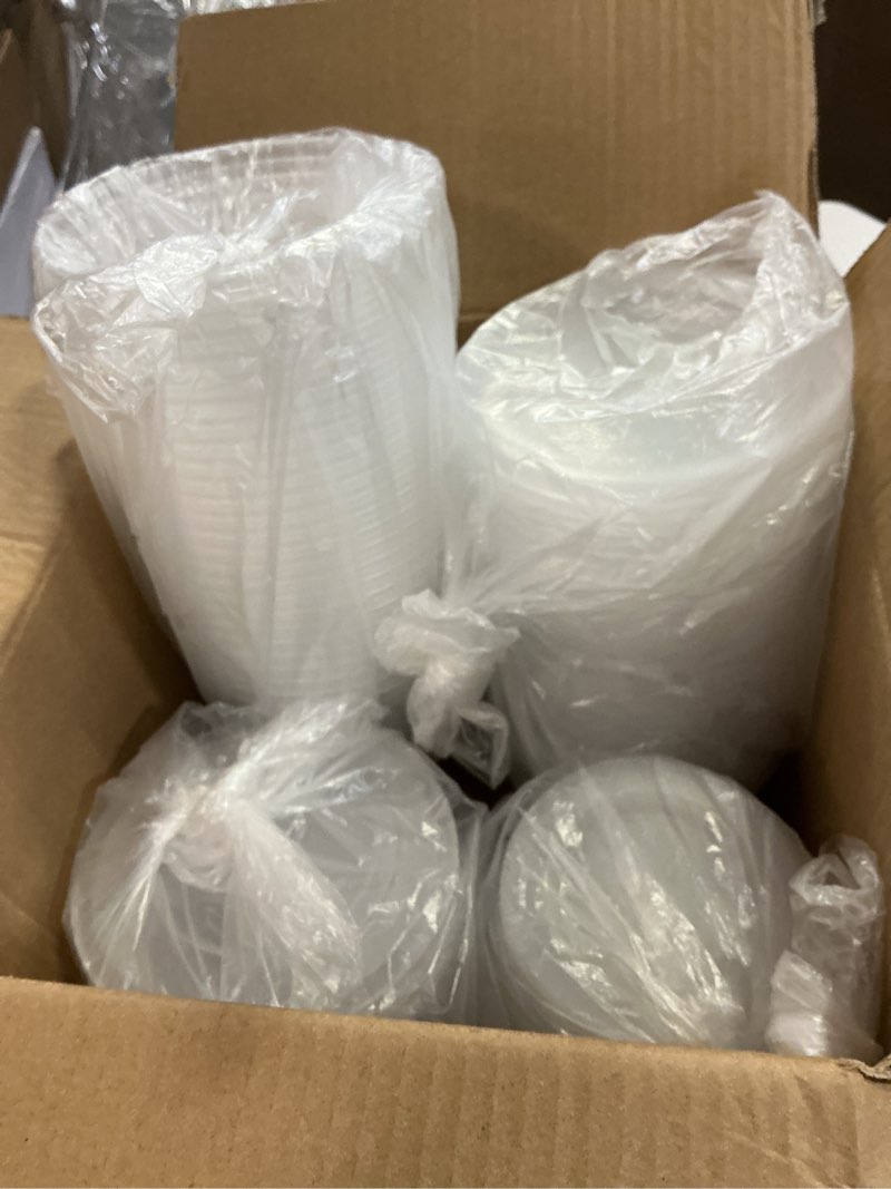 Condition photo showing As Is for ciao! 12oz polypropylene clear deli container matching lids sold separately (case of 500) 12 oz