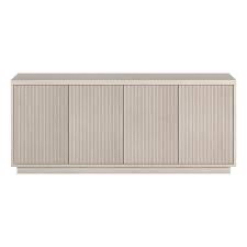 Tv console in alder white finish