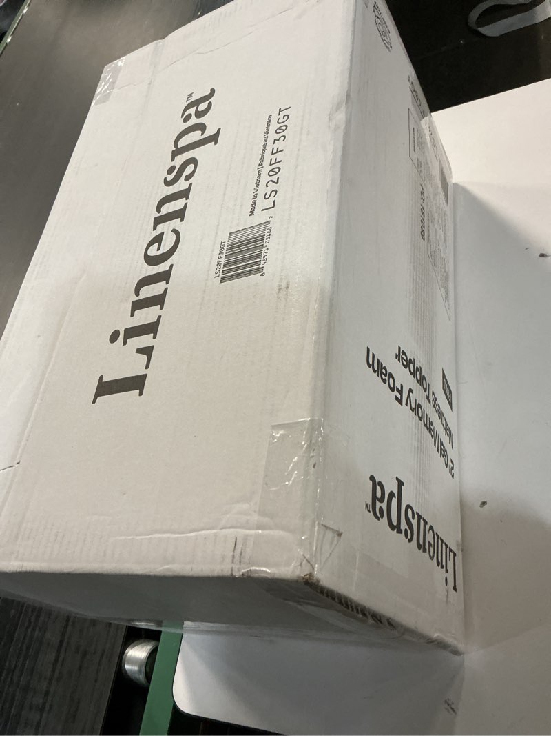 Condition photo showing New/Like New for LINENSPA Memory Foam Mattress Topper - 2 Inch Gel Infused Memory Foam - Plush Feel - Cooling and Pressure Relieving - CertiPUR Certified - Dorm Room Essentials - Full Size Full 2 Inch Classic Gel