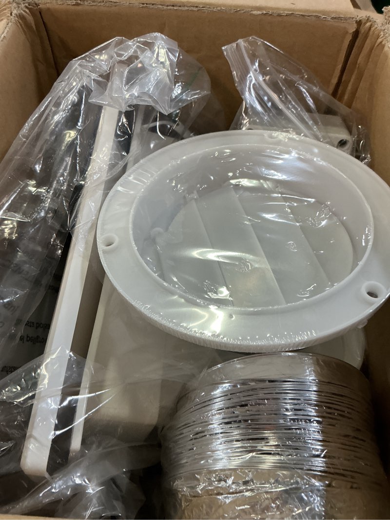 Condition photo showing As Is for bathroom exhaust fan with light,11.8 in panel,6000k 12w square led,141 cfm,0.7 sones 4 inches duct 110v,quiet bathroom ventilation exhaust fan for shower/restroom/office/home(6000k led) 11.8in panel with 6000k led