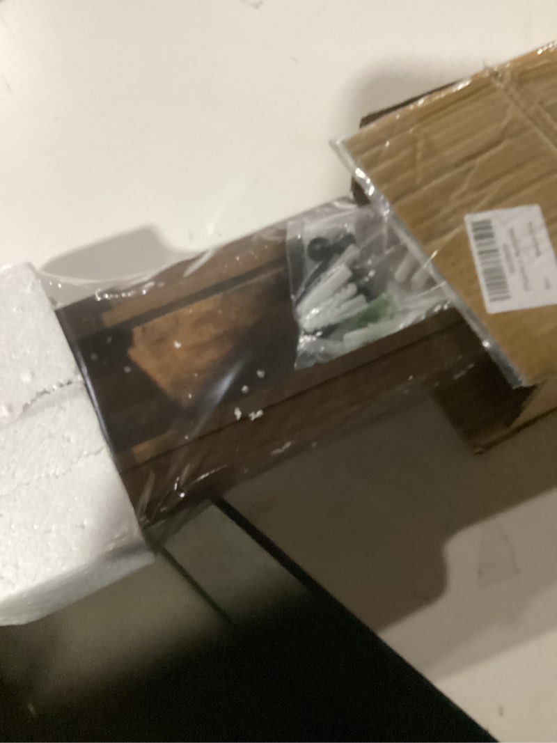 Condition photo showing Good Condition for Giftgarden 24 Inch Floating Shelves Wall Mounted Set of 3, Rustic Large Wall Shelves Picture Ledge Shelf for Bedroom Living Room Bathroom Kitchen, 3 Different Sizes Brown 24"