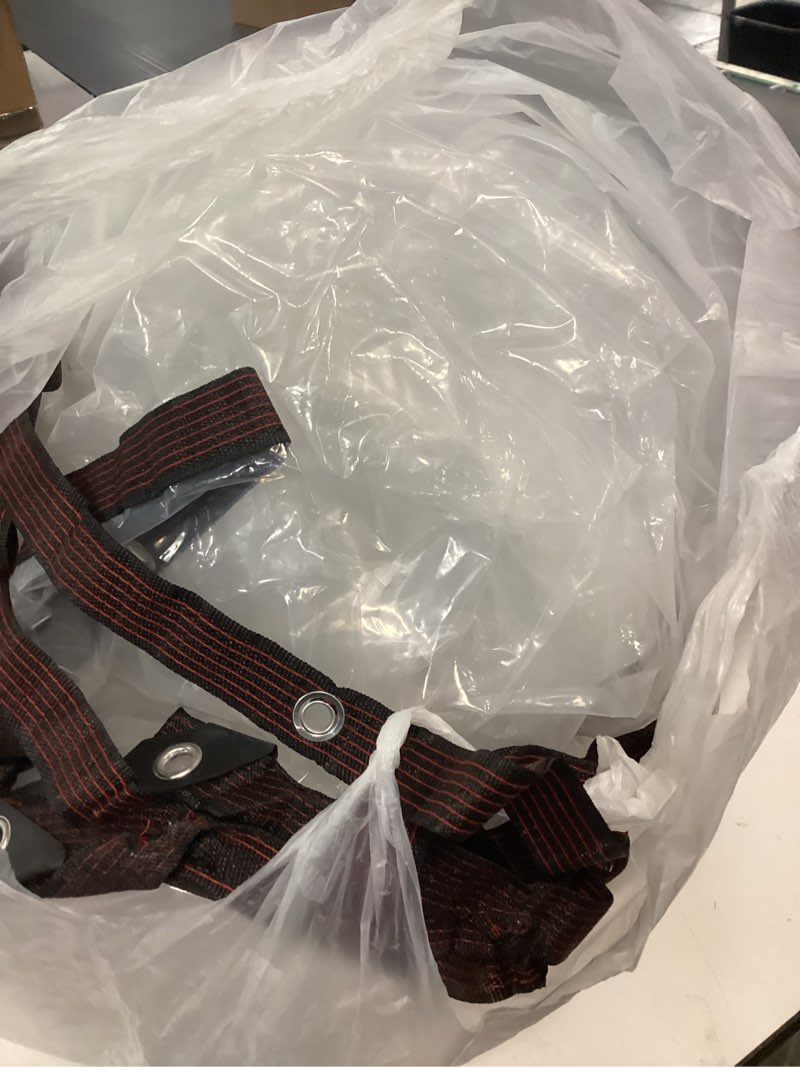 Condition photo showing As Is for 14X20FT Clear Plastic Tarp with Increase Grommets| 33FT Windproof Rope| Heavy Duty|Waterproof | TransparentVinyl Tarps Tarpaulin Patio Enclosure for Winter Outdoor Porches Henhouse Rainproof Cover