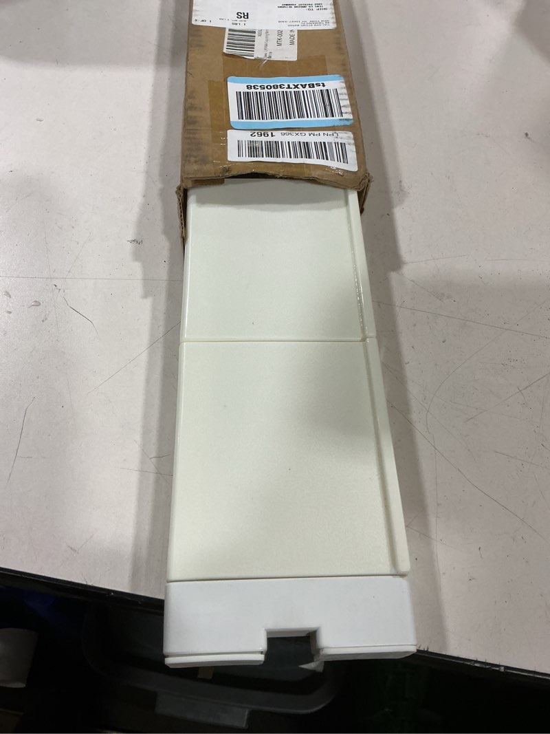 Condition photo showing As Is for expanding narrow closet shelf tension rod slim cupboard divider hanger adjustable cabinet organization storage rack windowsill bathroom shelving unit for small space - white (19.7-31.5) x 3.94 inches