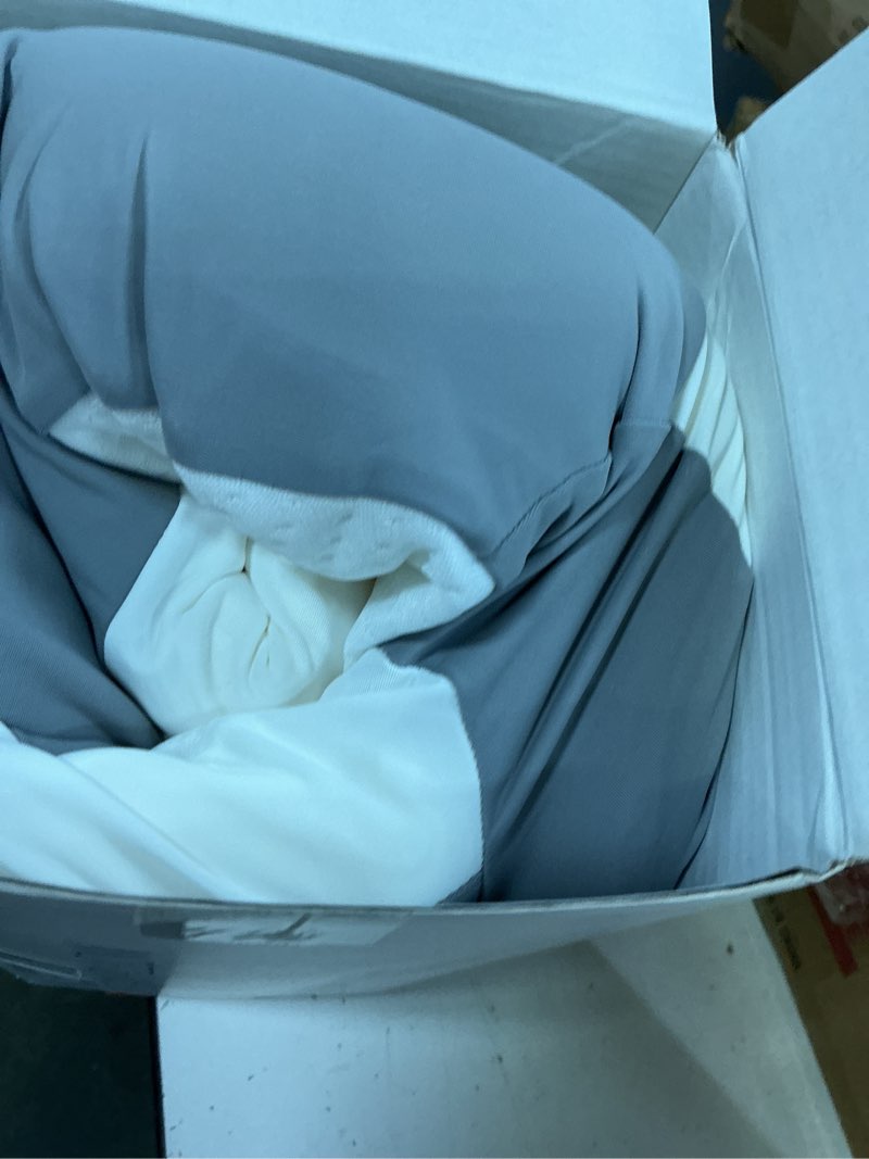 Condition photo showing New/Like New for sleep apnea pillow with neck pain & snoring relief -orthopedic cervical pillow, ergonomic contour memory foam for side, back,stomach sleepers, medium firm (greywhite, queen size) greywhite queen size 25"lx15"wx5.8"h