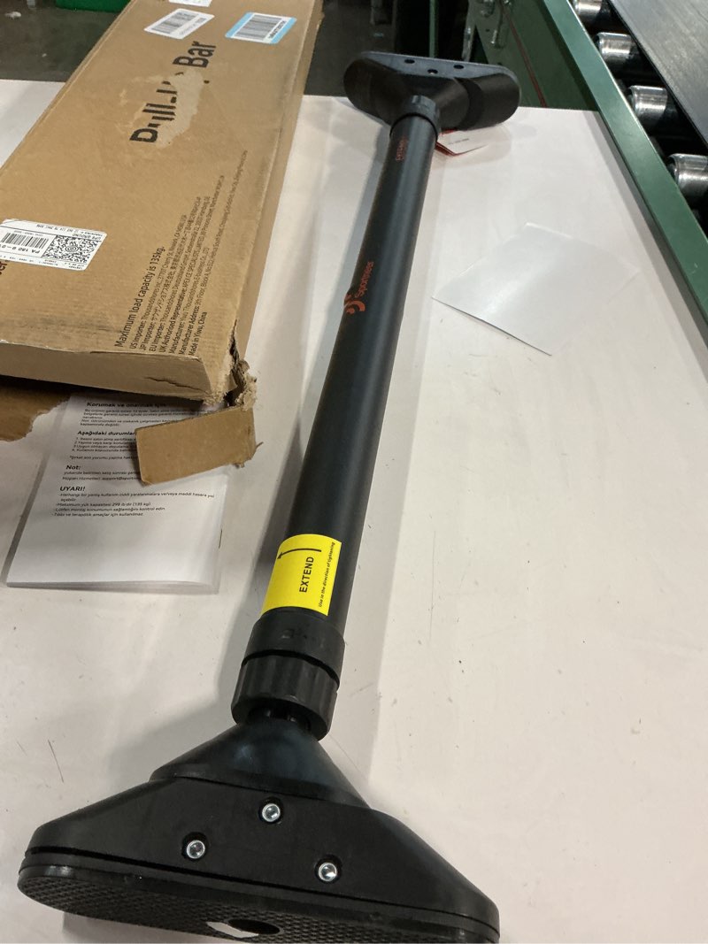 Condition photo showing Good Condition for Sportneer Pull Up Bar: Strength Training Chin up Bar No Screws - Adjustable 29.5''-37''(75-94cm) Width Locking Mechanism Pull up Bar for Doorway - Max Load 440lbs for Home Gym Upper Body Workout, Non-slip