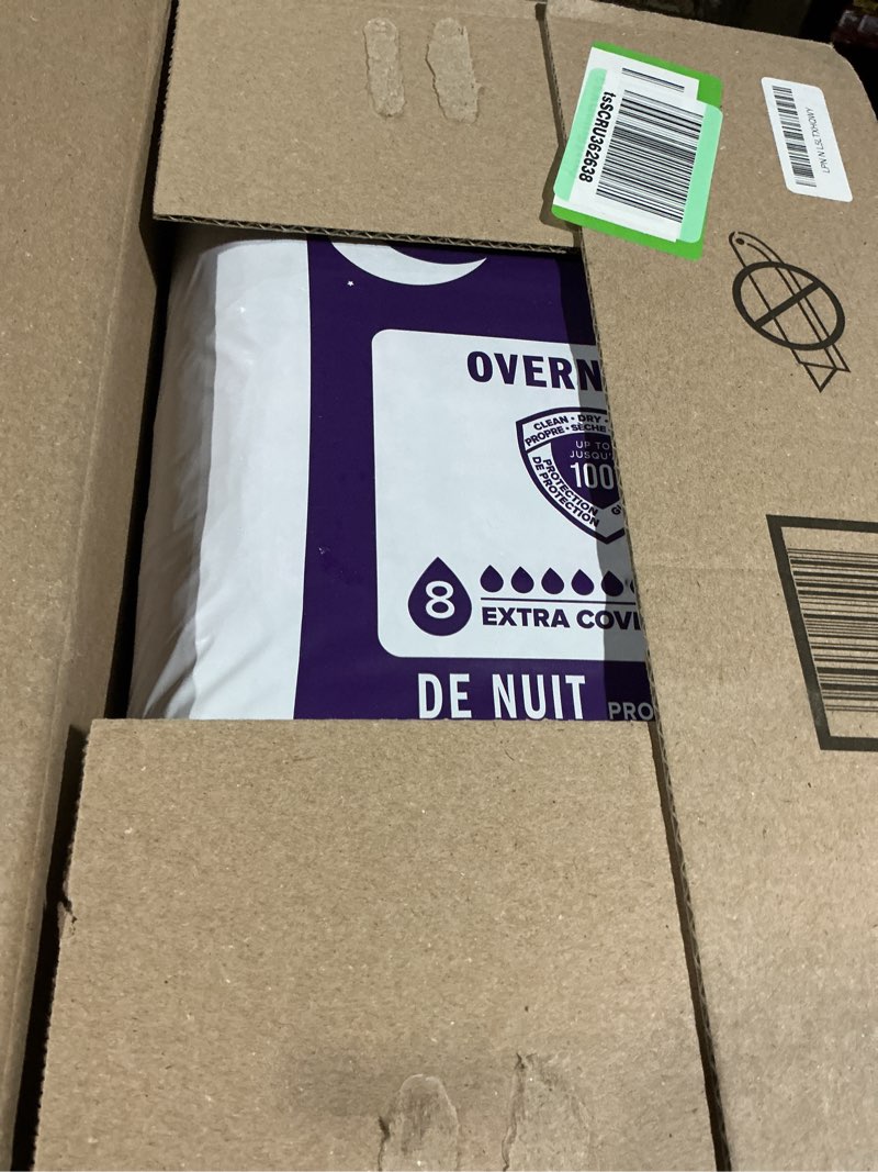 Condition photo showing Good Condition for Poise Overnight Incontinence & Postpartum Pads for Bladder Leaks, 8 Drop Extra Coverage, 72 Count (2 Packs of 36), Packaging May Vary Long 72