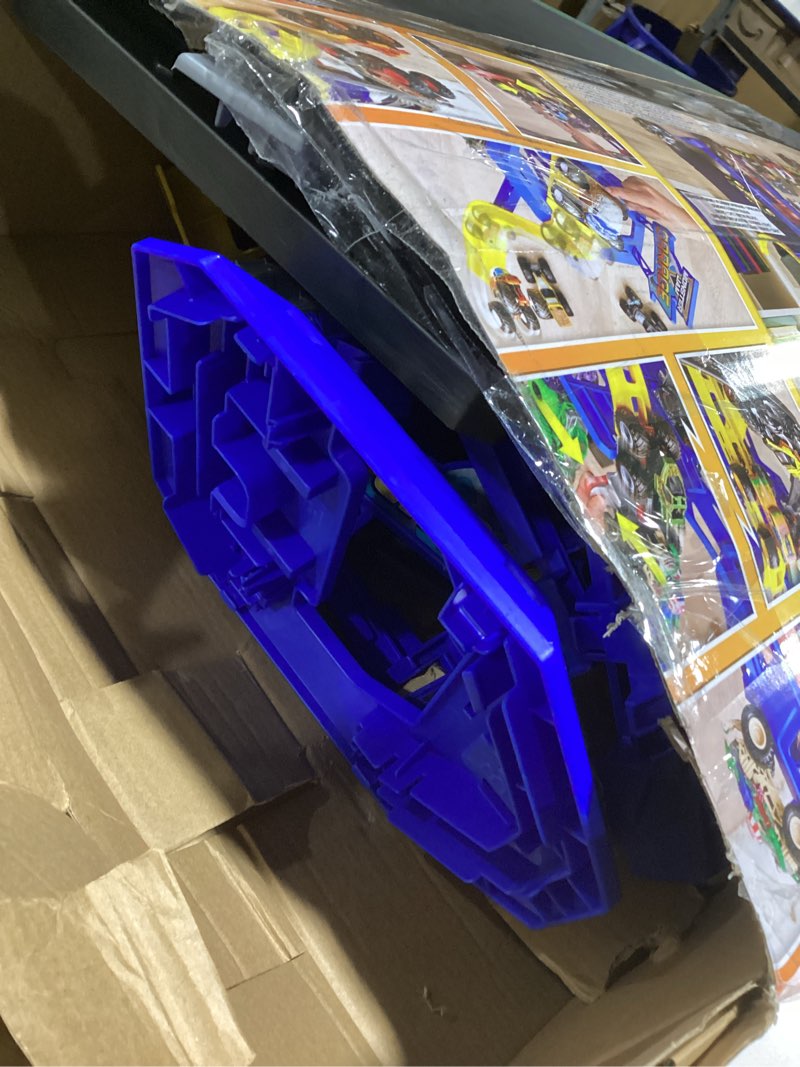 Condition photo showing As Is for Monster Jam Garage Playset and Storage with Exclusive Grave Digger Monster Truck, Lights & Sounds, Kids Toys for Boys and Girls Ages 4 and Up Playset: Garage