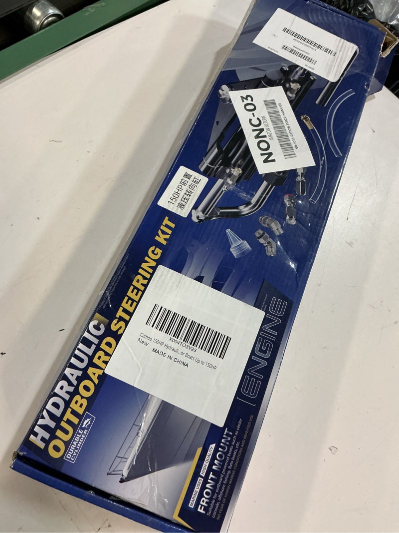 Condition photo showing Good Condition for camoo 150hp hydraulic outboard steering cylinder replaces for seastar hc4645h front mount cylinder, two-way lock valve front-mount aluminum alloy cylinder for boats up to 150hp