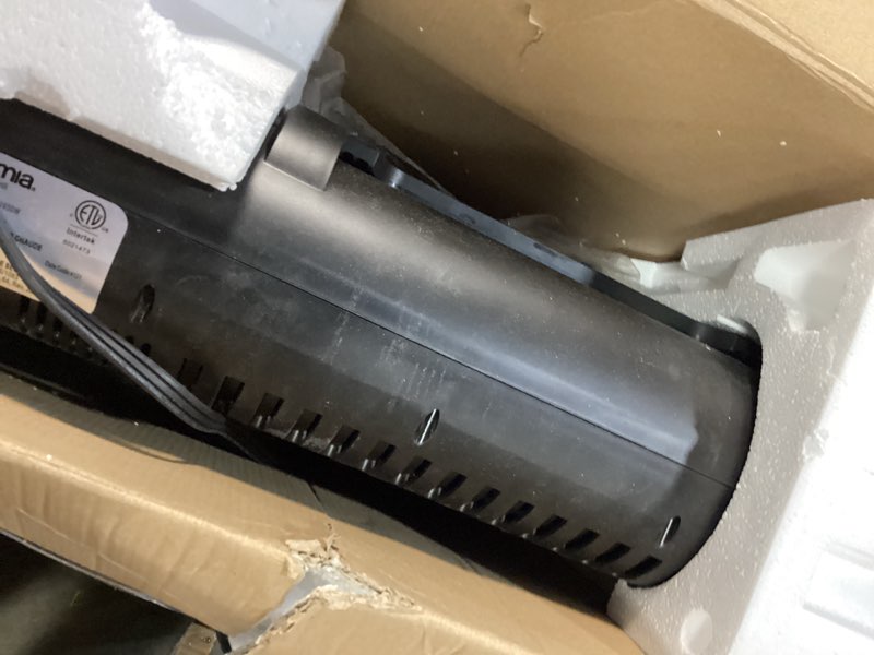 Condition photo showing As Is for Gourmia Smokeless Indoor Grill - Air Fryer Combo with Smoke Extractor, 5 Cooking Presets, Grill, Air Fry, Roast, Bake, Dehydrate, Countertop Cooker, Glass Lid